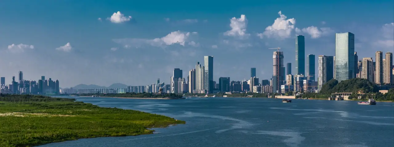 长沙湘江城市天际线